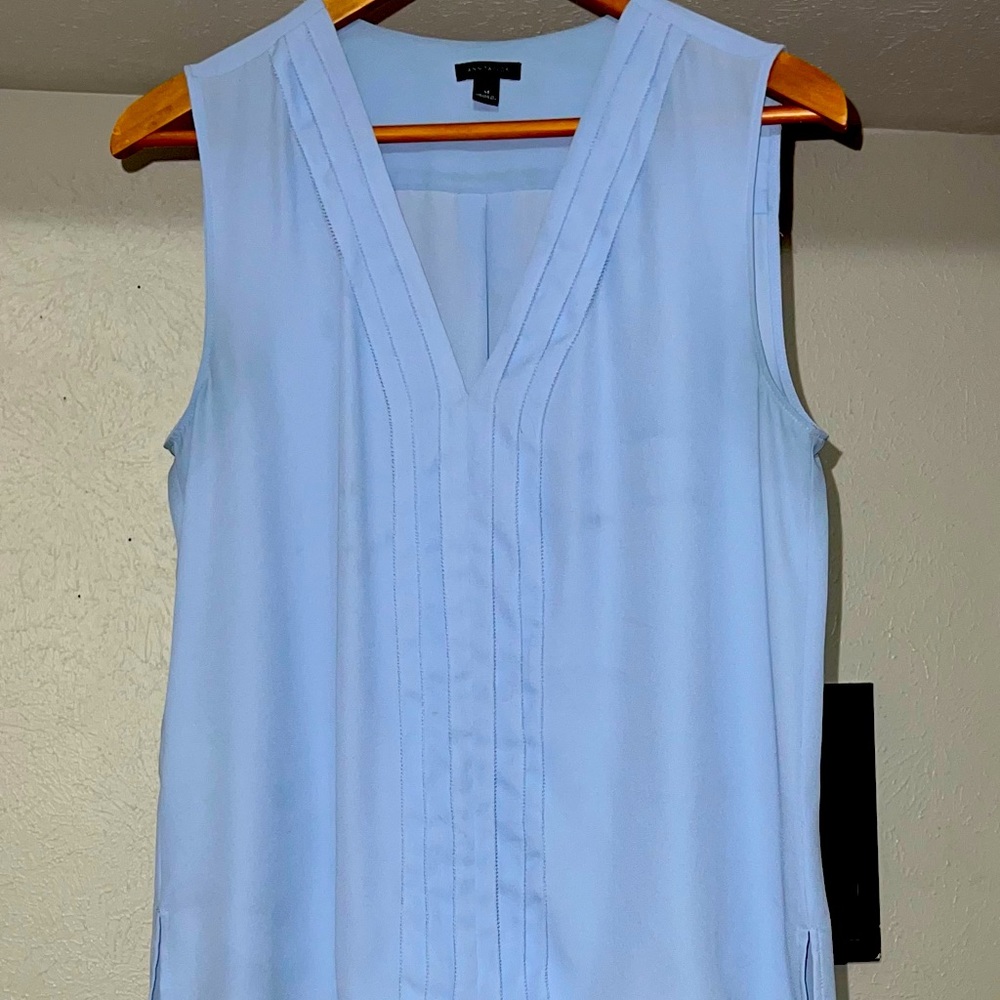 Ann Taylor Dusty Blue Blouse